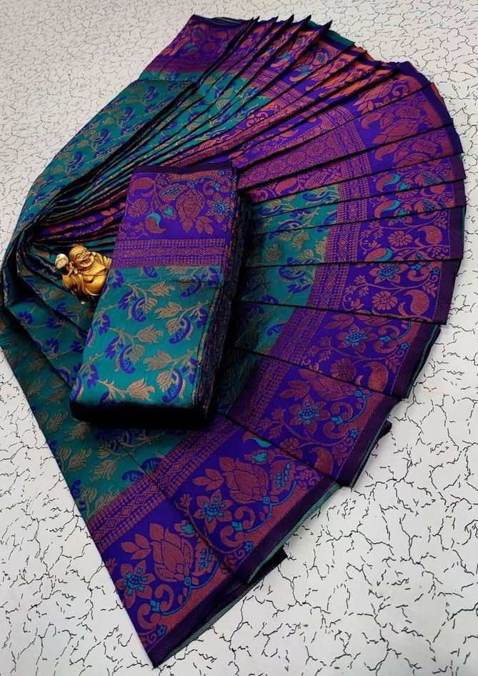 SF 645 Copper Zari Tissue Kanchi Designer Sarees Wholesale Clothing Suppliers In India
